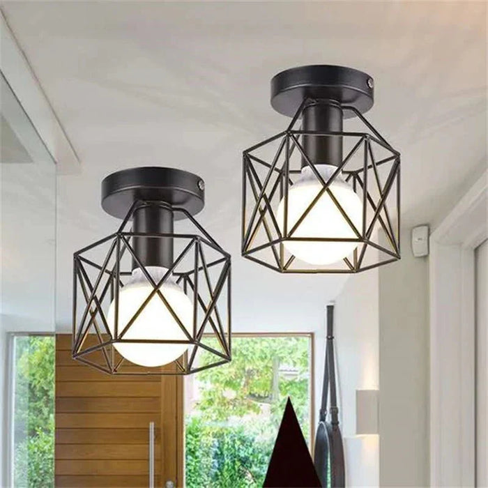 Luminária de Teto Moderna com Design Industrial